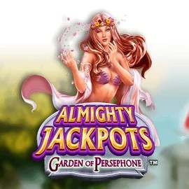 Almighty Jackpots: Garden of Persephone by Novomatic, showcased at crowsngold.com – game logo