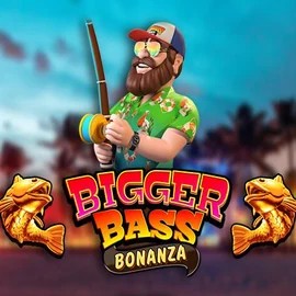 Bigger Bass Bonanza logo by Pragmatic Play Crowngold Casino