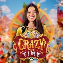 Crazy Time logo by Evolution at Crowngold CasinoCrazy Time