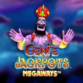 Genie Jackpots Megaways slot logo by Blueprint Gaming at Crowngold Casino
