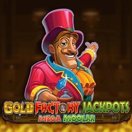 Jackpots logo of Gold Factory Jackpots Mega Moolah from Aurum Signature Studios at Crowngold Casino