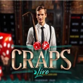 Live Craps slot logo by Evolution at Crowngold Casino