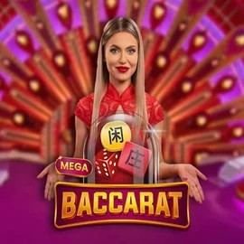 Mega Baccarat by Pragmatic Play, showcased at crowsngold.com – game logo