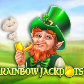 Rainbow Jackpots slot visual from Red Tiger Gaming available on crowsngold.com