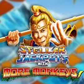 Official Jackpots logo: Stellar Jackpots with More Monkeys by Lightning Box Game at Crowngold Casino