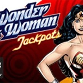 Wonder Woman Jackpots slot logo by Amaya at Crowngold Casino